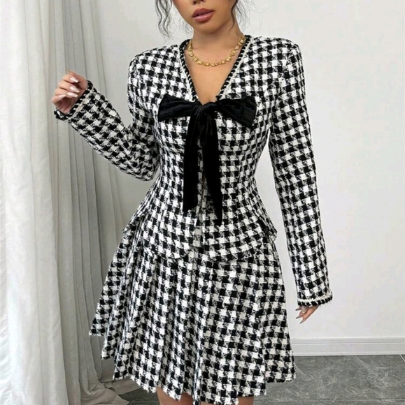 Women's Bow Tie Cardigan Elegant Cinched Waist Jacket - Picture 6 of 6